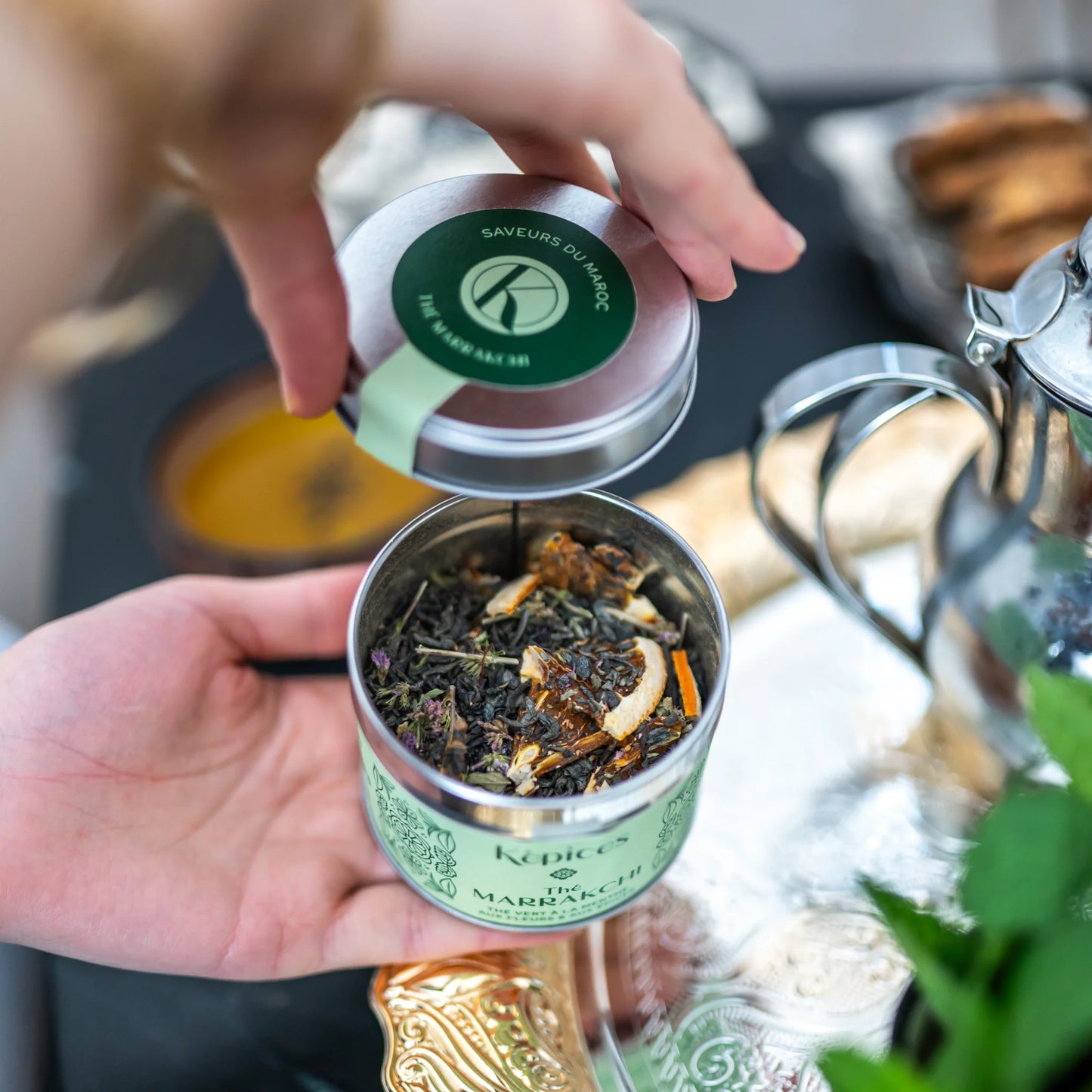 Thé Marrakchi Képices - Thé vert à la menthe aux fleurs et épices