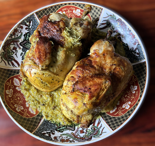 Poulet Rôti Farci à la Vermicelle Asiatique