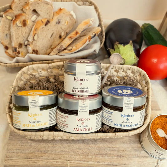 Coffret Barbecue – 3 marinades et Beldi Braise pour grillades marocaines