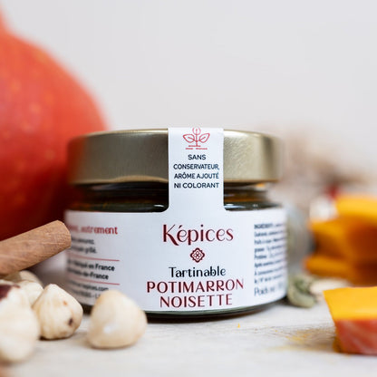Pot de tartinable Potimarron Noisette Képices avec potimarron, cannelle et noisettes