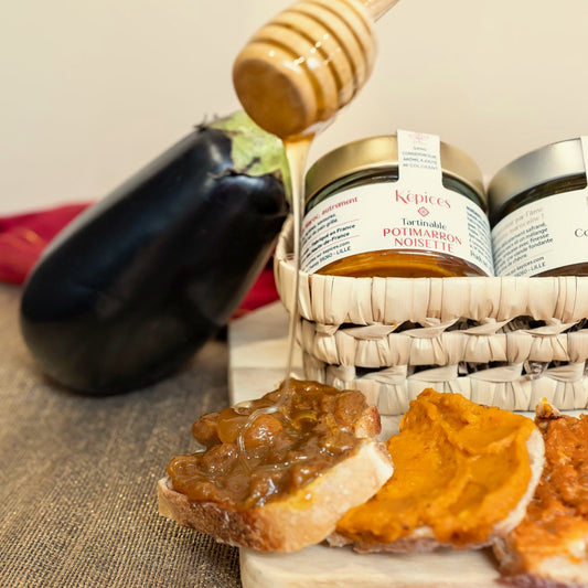 Coffret Apéritif marocain – 3 tartinables : T'Faya, Potimarron Noisette et Caviar d'aubergine